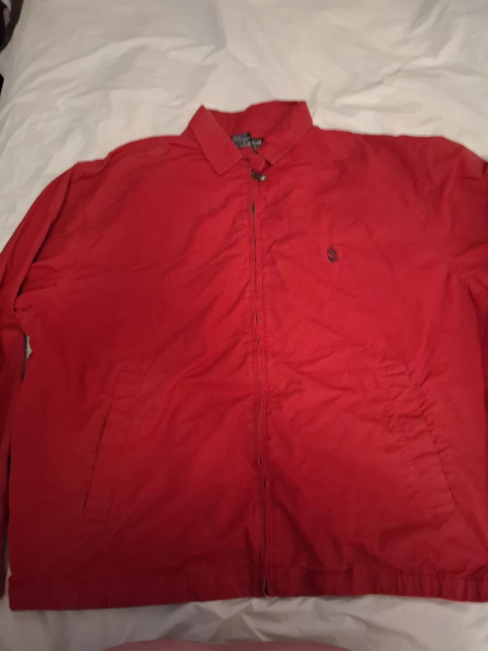 Vintage 90's Nautica Red Men's Zip-Front Jacket